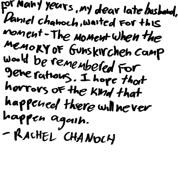 Handschrift von Rachel Chanoch, englische Fassung